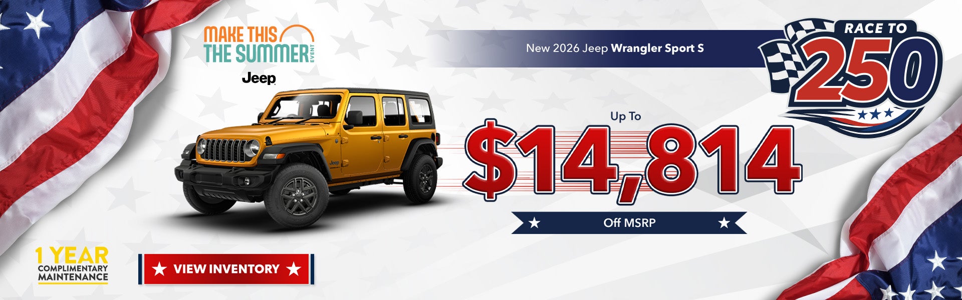 Up to $14,814 Off 2026 Jeep Wrangler Sport S – Denham Spring