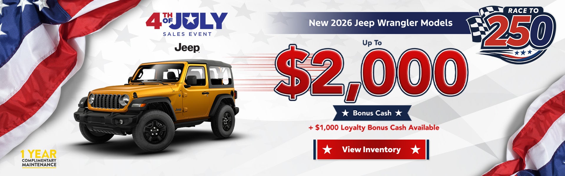 Up to $2,000 Bonus Cash plus Loyalty Bonus Cash Available on