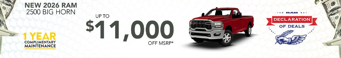Up to $2,000 Off 2026 RAM 2500 Big Horn – Denham Springs, LA