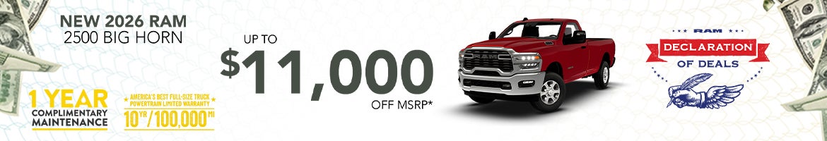 Up to $2,000 Off 2026 RAM 2500 Big Horn – Denham Springs, LA