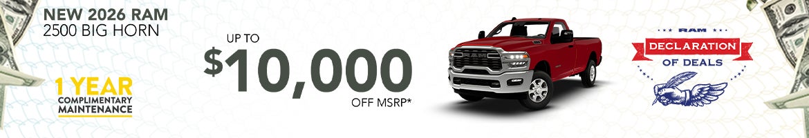 Up to $2,000 Off 2026 RAM 2500 Big Horn – Denham Springs, LA