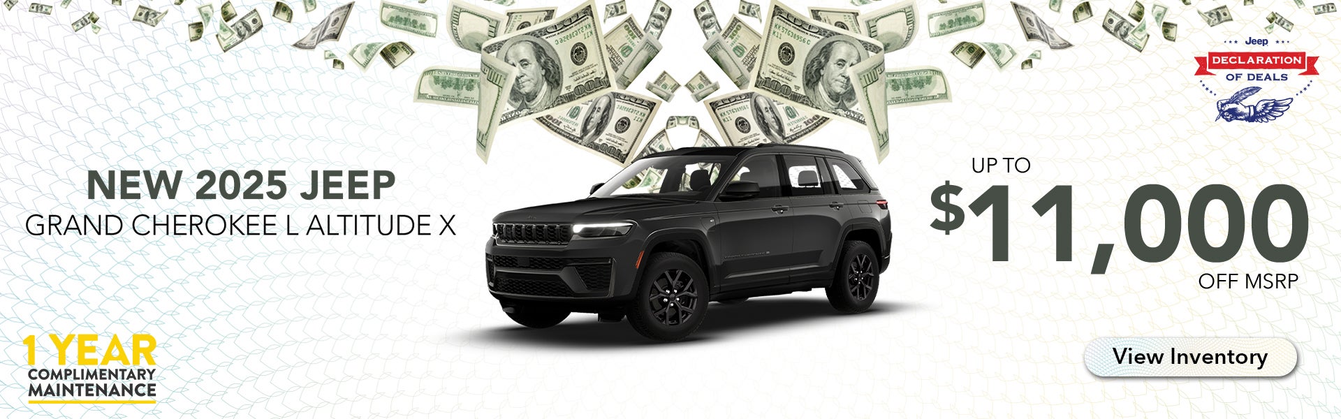 Up to $11,000 Off 2025 Jeep Grand Cherokee L Altitude X