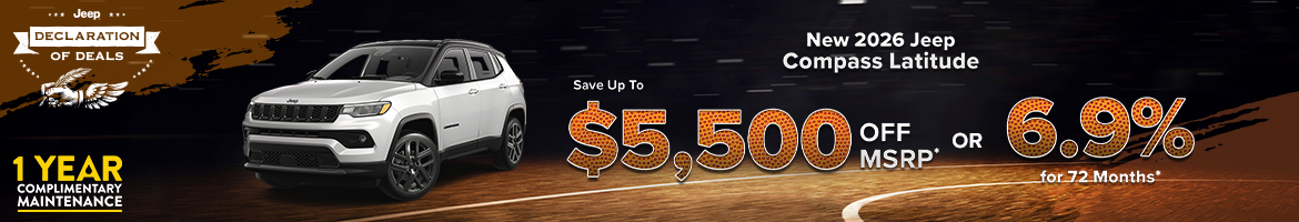 Save up to $5,500 Off 2026 Jeep Compass Latitude – Denham Springs, LA