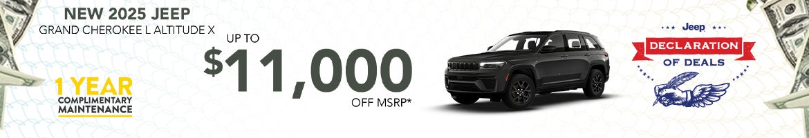 Up to $11,000 Off 2025 Jeep Grand Cherokee L Altitude X – Denham Springs, LA