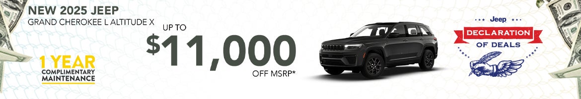 Up to $11,000 Off 2025 Jeep Grand Cherokee L Altitude X – Denham Springs, LA